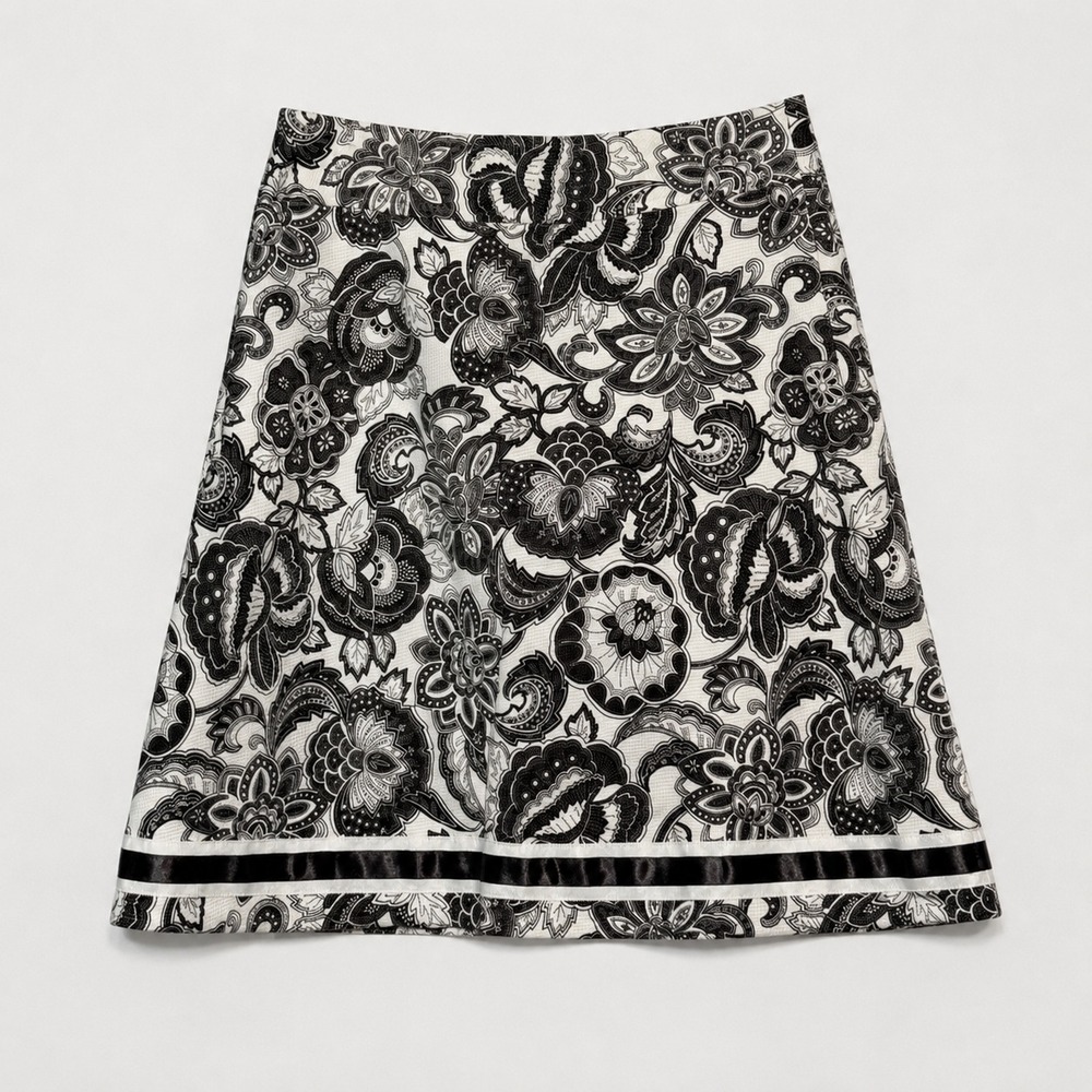 NWT Geoffrey Beene Old Money Skirt Womens Sz 10 Parisian Chic Officecore Floral